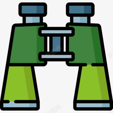 联通标志双筒望远镜犯罪调查17直线颜色图标图标