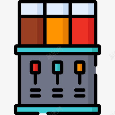 酒吧喝酒饮料20号酒吧线性颜色图标图标