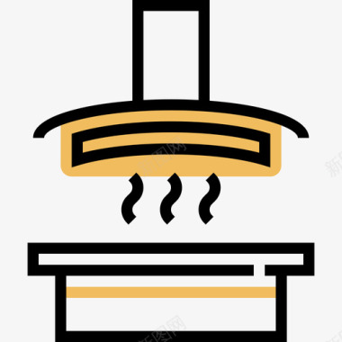 阴影特效引擎盖厨房工具9黄色阴影图标图标