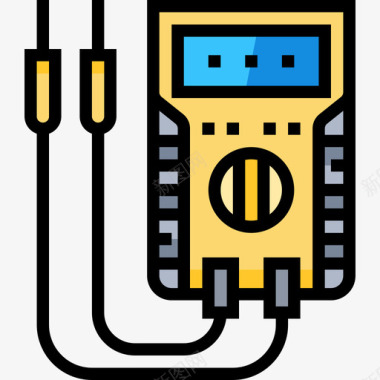 电压表汽车维修16线性颜色图标图标