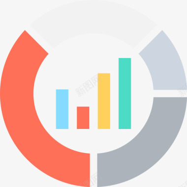 服务扁平图饼图搜索引擎优化和营销11扁平图标图标