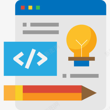 网页科技背景网页网页开发17平面图标图标