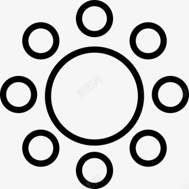 圆形UI圆形ui接口18线性图标图标