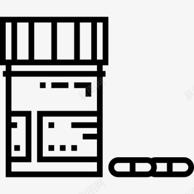 药品药丸药丸药房18线性图标图标
