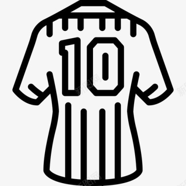足球足球衫世界杯5直线型图标图标