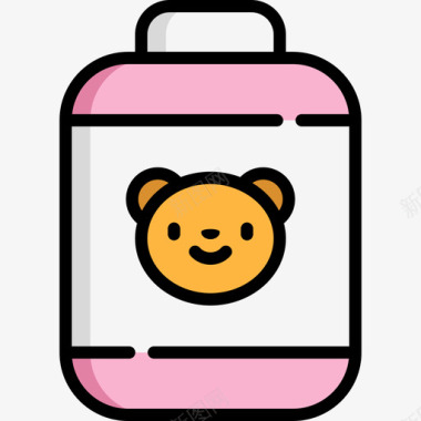 粉红丝带婴儿粉孕妇9线性颜色图标图标