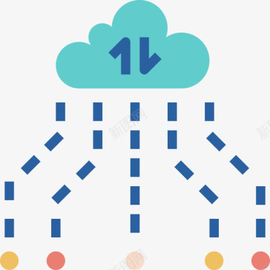 云计算价格表云计算web开发5扁平图标图标
