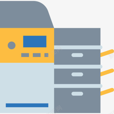 复印机办公单元11扁平图标图标
