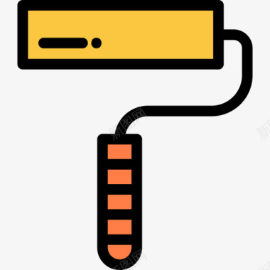 刷海报线型颜色111文具滚筒刷图标图标