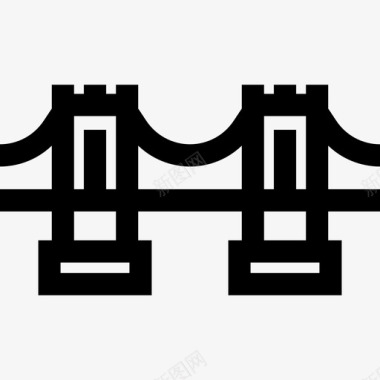 布鲁克林大桥地标22直线图标图标