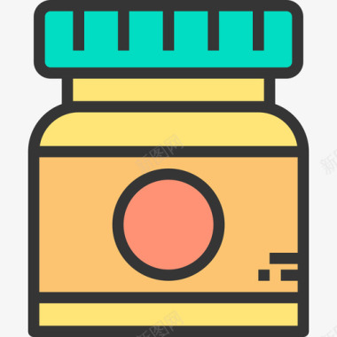 罐家用9线性颜色图标图标