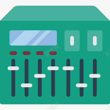 极品音响音响混音器娱乐31扁平图标图标