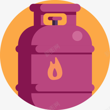 煤气煤气烧烤28平坦图标图标