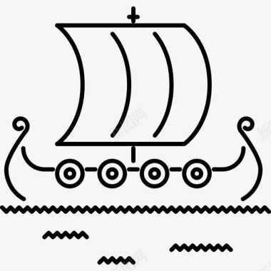 船文化6线性图标图标