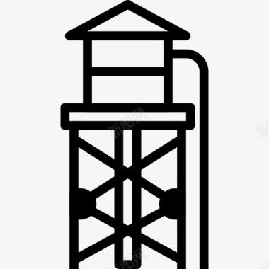 矿床城市元素建筑物6线性图标图标