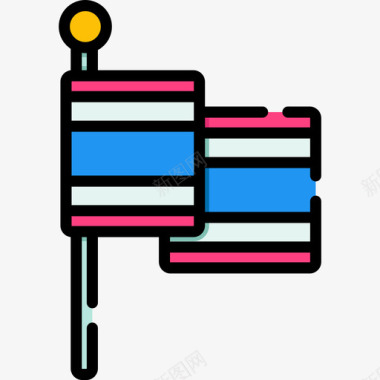 颜色颜料旗帜泰国15线形颜色图标图标