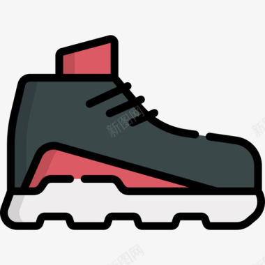 运动鞋活力生活10线性颜色图标图标