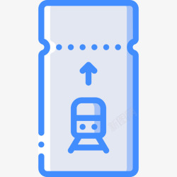 蓝色火车票火车票旅行139蓝色图标高清图片