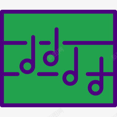 音符彩虹音符音乐和乐器6线颜色图标图标