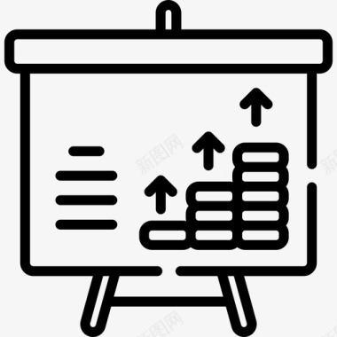 成长记录册成长型初创企业8家直线型图标图标