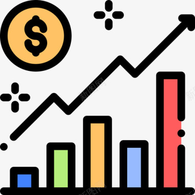 理财投资分析投资2线性颜色图标图标