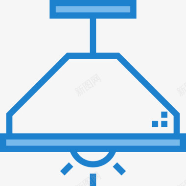 灯家用设备5蓝色图标图标