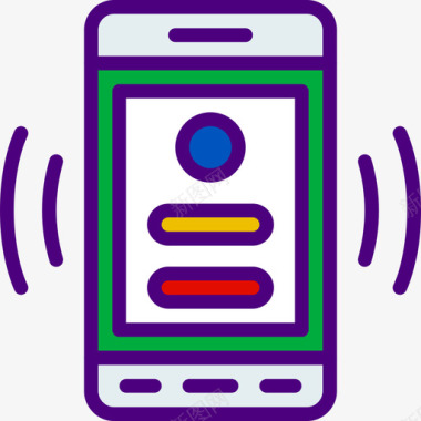 智能手机智能手机用户界面mobile2线性颜色图标图标