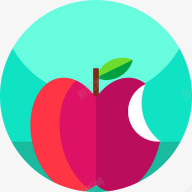 红色大苹果苹果返校59平图标图标