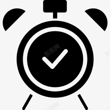 闹钟教育和学校2固态图标图标