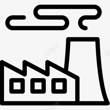 工厂模型工厂工厂20直线图标图标