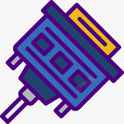 VGA线Vga连接线颜色图标高清图片