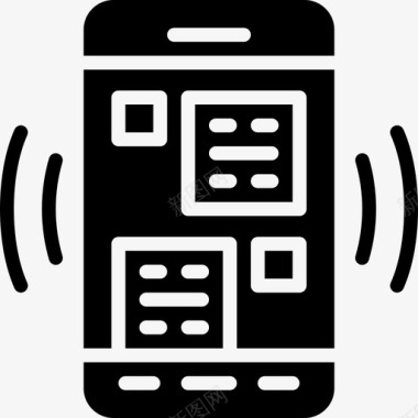 mobile智能手机用户界面mobile4固态图标图标
