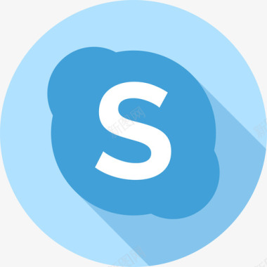 SkypeSkypemessenger扁平图标图标