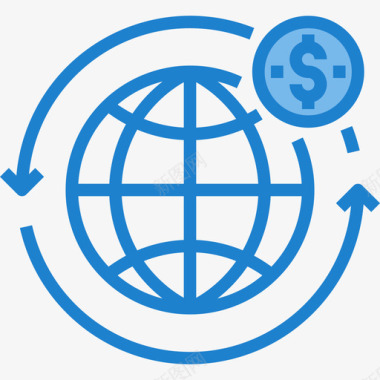 全球分布图全球商业209蓝色图标图标