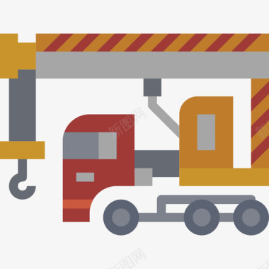 车详情页2号施工车平板起重机图标图标
