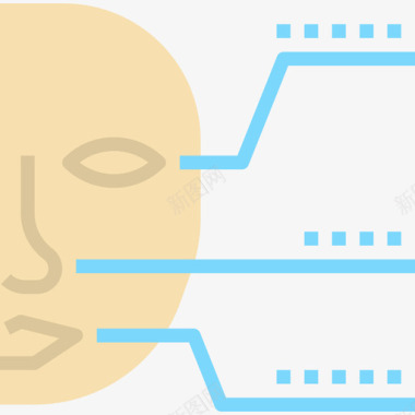 识别生物识别网络安全2平面图标图标