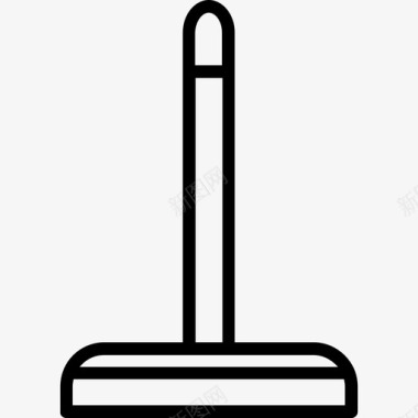 扁平化扫帚清洁标志扫帚清洁2直线图标图标