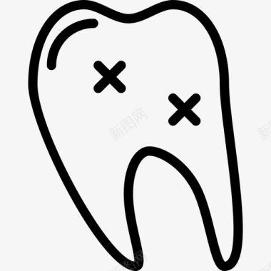 小牙齿牙齿牙齿8线形图标图标