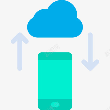 电子商务大数据云计算大数据5扁平化图标图标
