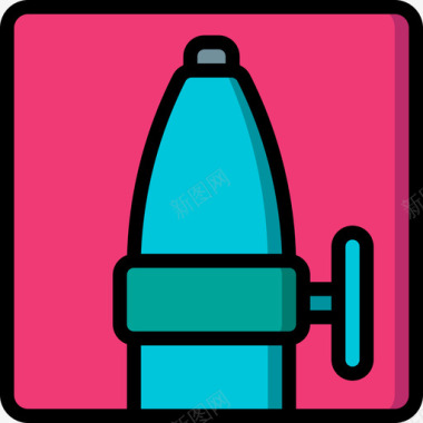 风筝节插图图标喷枪绘画和插图线颜色图标图标