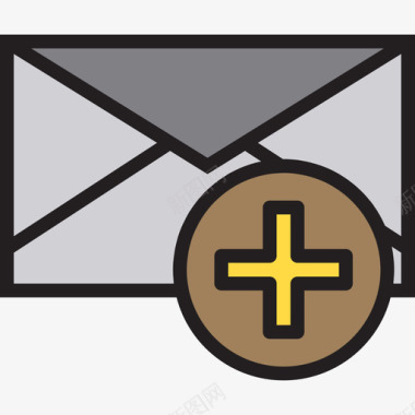 电子邮件电子邮件文件9线颜色图标图标