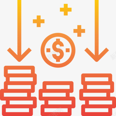 行业展架硬币银行业41梯度图标图标