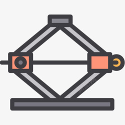 轿厢电梯轿厢服务22线性颜色图标高清图片