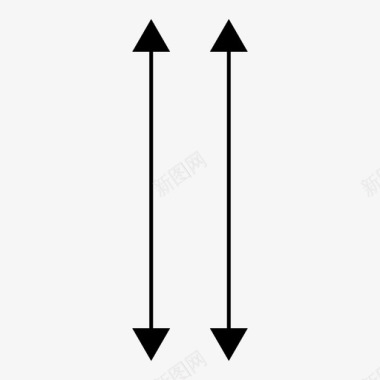 平行条纹双箭头方向移动图标图标