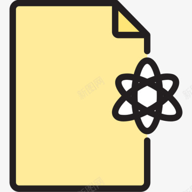 150原子教育150线性颜色图标图标