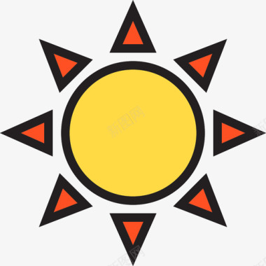 线性太阳天气146线性颜色图标图标