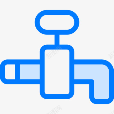水龙头流水水龙头生态113蓝色图标图标