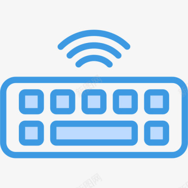 透明键盘键盘智能技术8蓝色图标图标
