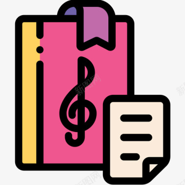 应用程序商店的标志音乐书音乐商店17线性颜色图标图标