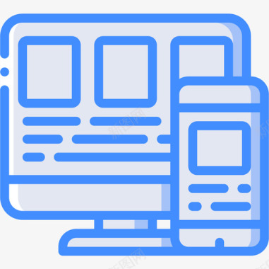网页手绘蓝色布局网页72蓝色图标图标